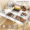 Multipurpose Computer Workstation Vanity Table-White