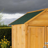 Wooden Outdoor Garden Cabinet Utility Storage Tools Shelf Box Shed Roof New