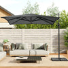 3M Sun Rotating Umbrella Garden Banana Parasol Cantilever Canopy Weight Base