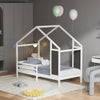Pine Wood Kids Toddler Bed Boys Girls Bedroom Bedstead Bed Frame w/ Blackboard
