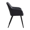 Set of 2 Armchairs Dining Chairs with Arms Velvet PU Faux Leather Chairs Kitchen