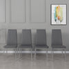 Set of 4/6 Diamond Dining Chairs Metal Legs High Back Seat Dining Room Furniture