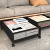 2X Underbed Storage Box on Wheels Lid Under Bed Sofa Portable Dustproof Organize