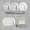 Illuminated Bathroom Mirror LED Light Demister Touch Sensor Time 600*600mm