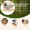 Upholstered Rocking Chair Bedroom Modern Wooden Single Accent Rocker