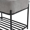 Shoe Bench Velvet Seat Padded Shoe Rack Shoe Storage Organiser Shelf Stand