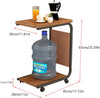 C Shaped Side Table for Sofa Coffee End Tables Bedside Tables with Storage Bag