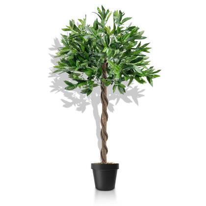 120cm Artificial Bay Tree Large Potted Indoor Topiary Decoration 4ft