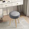 Velvet Footstool Dressing Table Stool Bedroom Makeup Chair Seat Round Footrest