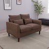 2 Seater faux leather/Linen Fabric Love Seat Sofa Armchair with Footstool Couch