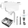 Large Super Deep Single Bowl Square Stainless Steel Kitchen Sink Gctdpvpdnclshif