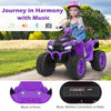 Kids Ride on Car 24V Soft Start Electric Vehicle with LED Lights-Purple