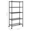 Storage Shelf with 5 Shelves Kitchen Shelf Standing Shelf Household Shelf R0P5