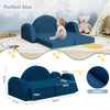 Blue Kids Play Couch Set Fold Out Modular Sofa Modular Couch for Playrooms etc