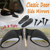 1 Pair Universal Car Classic Door Wing Side Mirror Rearview Vintage Black L+R