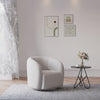 Modern Teddy Fabric Accent Armchair Cuddle Chair Swivel Plush Soft Lounge Chair
