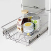 2 Pull-Out Baskets Kitchen Cabinet Base Drawer Larder Organiser Soft Close 400mm