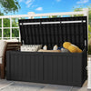 460L Garden Storage Box, Waterproof Resin Deck Box, Lockable Outdoor Container