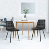 Set of 4 Dining Chairs High Back Velvet Kitchen Chair Modern Wood Legs Home