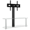 SVV Corner TV Stand 2-Tiers for 32-70 Inch Black and Silver