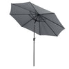 3m Garden Sunshade Round Heavy Pole Parasol Crank Tilt Patio Umbrella UV Protect