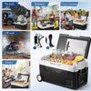 Portable Compressor Fridge Wheeled Camping Camper Van Freezer Picnic Food Warmer