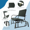 Outdoor Bench 2-person Glider Patio Glider Rocking Loveseat w/Ergonomic Backrest