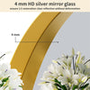 Anti-oxidation 3D Gold Oval Wall Mirror Decorative Accent Vanity Mirror Bathroom