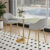 FATIVO 100cm Tall Marble Tulip Dining Table Round Bar Coffee Table Casual Studio