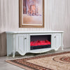 70'' TV Stand Mantelpieces, 30'' Electric LED Fireplace Media Entertainment EO