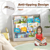 Toddler Display Stand Shelf Kids Bookcase Cabinet-White