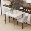 4-Person Large Glossy Marble Dining Table Modern Kitchen Table Office Work Table