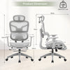 Office Chair Reclinable Swivel Armrest Headrest Adjustable W/Footrest Two Color