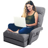 2 IN 1 Folding Lazy Sofa Lounger Floor Gaming Armchair Bed Recliner Adjustable