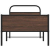 Bed Frame without Mattress 100x200 cm Brown Oak Engineered Wood