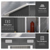 Galvanised Metal Garden Storage Shed Apex Pent Roof Window Frame Shed Anthracite