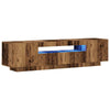 TV Cabinet with LED Lights Old Wood 160x35x40 cm Engineered Wood
