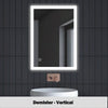 LED Bathroom Mirror illuminated Demister With/no Clock/Bluetooth/Dimmable/Socket