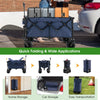 Folding Collapsible Wagon Utility Camping Beach Shopping Cart Adjustable Handle