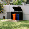 OUTDOOR WHEELIE BIN STORAGE METAL DOUBLE SHED DUSTBIN RUBBISH SCREEN SHELTER NEW