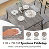 5-Piece Dining Table Set Modern Kitchen Room Table and Chairs Set w/Metal Frame