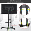Mobile TV Cart Floor Stand Home Display MountTrolley for 32"-75" Flat Screen