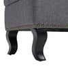 Rectangle Large Ottoman Shoe Bench Tufted Linen Fabric Seat Chesterfield Stools