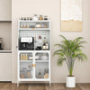 Kitchen Pantry Storage Cabinet Freestanding Kitchen Buffet With Adjustable Shelf