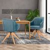 Modern Swivel Accent Chair Set of 2 Ergonomic Armchairs Home Writing Desk Chairs