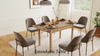 Large Extendable Dining Table 120-160cm Wooden Kitchen Desk Space Saving
