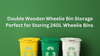 Wheelie Bin Storage Double Wooden Store Outdoor Garden Dustbin Shed Free Kit