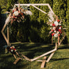 XL Stunning Double-Hexagon Wooden Wedding Arch Backdrop Stand Archway Arbor Boho