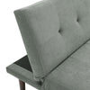 Modern Fabric 3 Seater Sofa Recliner Sleeper Sofa Bed Single With Solid Wood Leg