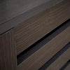 3 Door Shoe Storage Cabinet Dark Brown Wooden Rack Stand Cupboard Slatted Doors